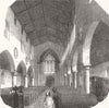 BUCKINGHAMSHIRE. Wooburn Church, Bucks, restored 1856 old antique print
