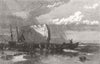 YORKSHIRE. Staithes, Yorkshire 1863 old antique vintage print picture