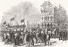 EXETER. Life-boat festival procession. Devon 1869 old antique print picture