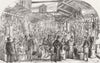 LONDON. Newgate Market 1860 old antique vintage print picture