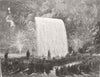 LONDON. Fireworks at the Crystal Palace 1869 old antique vintage print picture