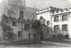 WESTMINSTER. The Deanery, Dean's-Yard 1881 old antique vintage print picture
