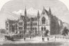 NOTTINGHAM. The New University College 1881 old antique vintage print picture