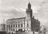 LONDON. The Holborn Town hall 1880 old antique vintage print picture