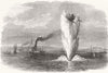 CHATHAM. Siege operations. Blowing up rafts on the Medway. Kent 1871 old print