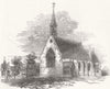 HENDON. New Church of All Saints', Child's Hill. London 1856 old antique print