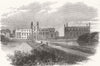 LANCASHIRE. Stonyhurst College 1871 old antique vintage print picture