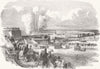 CHATHAM. Siege operations-springing a mine. Kent 1854 old antique print