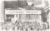 LONDON. Plaistow New Town, or Hall's Ville National School-Shed 1857 old print