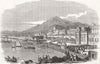 ITALY. Triple Fete Palermo 1855 old antique vintage print picture