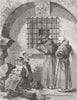 ITALY. The Post-office at Albano 1855 old antique vintage print picture