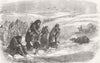 UKRAINE. Turks conveying the sick to Balaklava 1855 old antique print picture