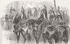 TURKEY. Review, French Troops, Istanbul, Sultan 1855 old antique print picture
