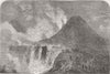 ITALY. Eruption of Vesuvius 1855 old antique vintage print picture