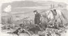 UKRAINE. Our Artist, battlefield of Inkerman 1855 old antique print picture