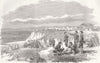 ROMANIA. The camp at Slodobzia 1854 old antique vintage print picture