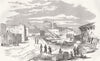 BULGARIA. Ruins at Varna, after the Recent fire 1854 old antique print picture