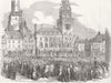 FRANCE. Reception of Emperor of French, at Calais 1853 old antique print