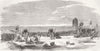 INDIA. The Mound Battery, before Delhi 1857 old antique vintage print picture