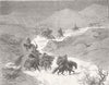 TURKEY. The Road to Istanbul-crossing the Balkans 1854 old antique print
