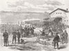 FRANCE. Rifle practice at Vincennes, Paris 1871 old antique print picture