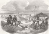 RUSSIA. Cossack Station, near the Caspian 1854 old antique print picture