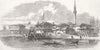 BULGARIA. Burgas, on the Black Sea 1854 old antique vintage print picture
