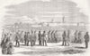ITALY. Review of the British Italian Legion, Novara 1856 old antique print
