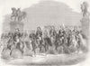 FRANCE. Emperor & Count Orloff; Review, Champ De Mars 1856 old antique print