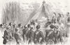 FRANCE. Dignitaries visiting the Imperial infant 1856 old antique print