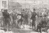 RUSSIA. Russian troops dancing, Ploesti Station 1877 old antique print picture
