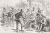EGYPT. Wounded Soldiers on the way to Hospital 1882 antique print picture