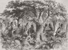 HANTS. review at Aldershot-Skirmishers, Ambush 1854 old antique print picture