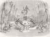 LONDON. Christmas Panto scene 1857 old antique vintage print picture