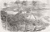 INDIA. View from Sion Hill-Railway across marsh 1859 old antique print picture