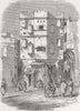 ALGERIA. Fountain in small square, Algiers 1858 old antique print picture