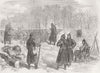 FRANCE. Peasants at Prussian Barricade, Rueil Road 1871 old antique print