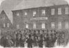 GERMANY. Band Playing at HQ, Hadersleben 1864 old antique print picture