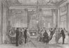 ROYALTY. Tea Party of Empress, her Private Salon 1868 old antique print