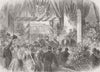 TURKEY. Sultan, Paris w/ Napoleon, Lyon Station 1867 old antique print picture