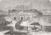 AUSTRIA. Austrian Infantry leaving Verona 1866 old antique print picture