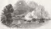 MOZAMBIQUE. Attacking Arab Stockade, Angosha River 1848 old antique print
