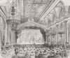 FRANCE. Fete, Hotel de Ville, Paris, for Peace 1856 old antique print picture