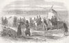 UKRAINE. French Cacolets carrying English Wounded 1855 old antique print