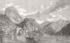 SWITZERLAND. Loggio, on the Lake of Lugano 1853 old antique print picture