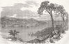 TURKEY. Opening of Black Sea from Bosphorus 1854 old antique print picture