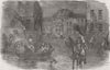 FRANCE. The Inundation at Lyons 1856 old antique vintage print picture