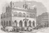 ITALY. The town hall of Piacenza 1859 old antique vintage print picture