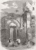 MOROCCO. Gateway of the Citadel of Tangier 1859 old antique print picture