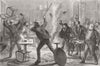 SPAIN. Fracas in the Cafe De Paris, Madrid c1874 old antique print picture